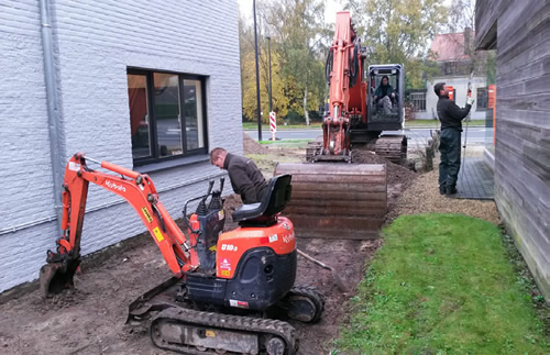 tuinaanleg grondwerken en terreinprofilering Jan Joris TuinArchitectuur