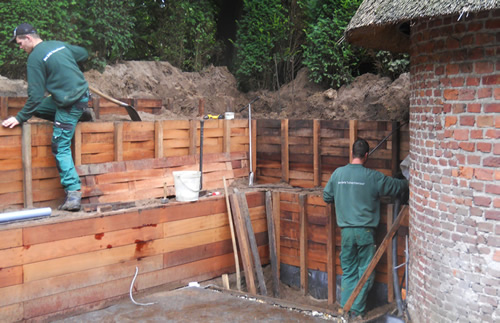 tuinaanleg houten bloembakken Jan Joris TuinArchitectuur